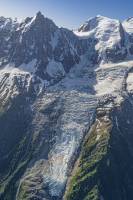 Glacier des Bossons (Chamonix) vue aérienne